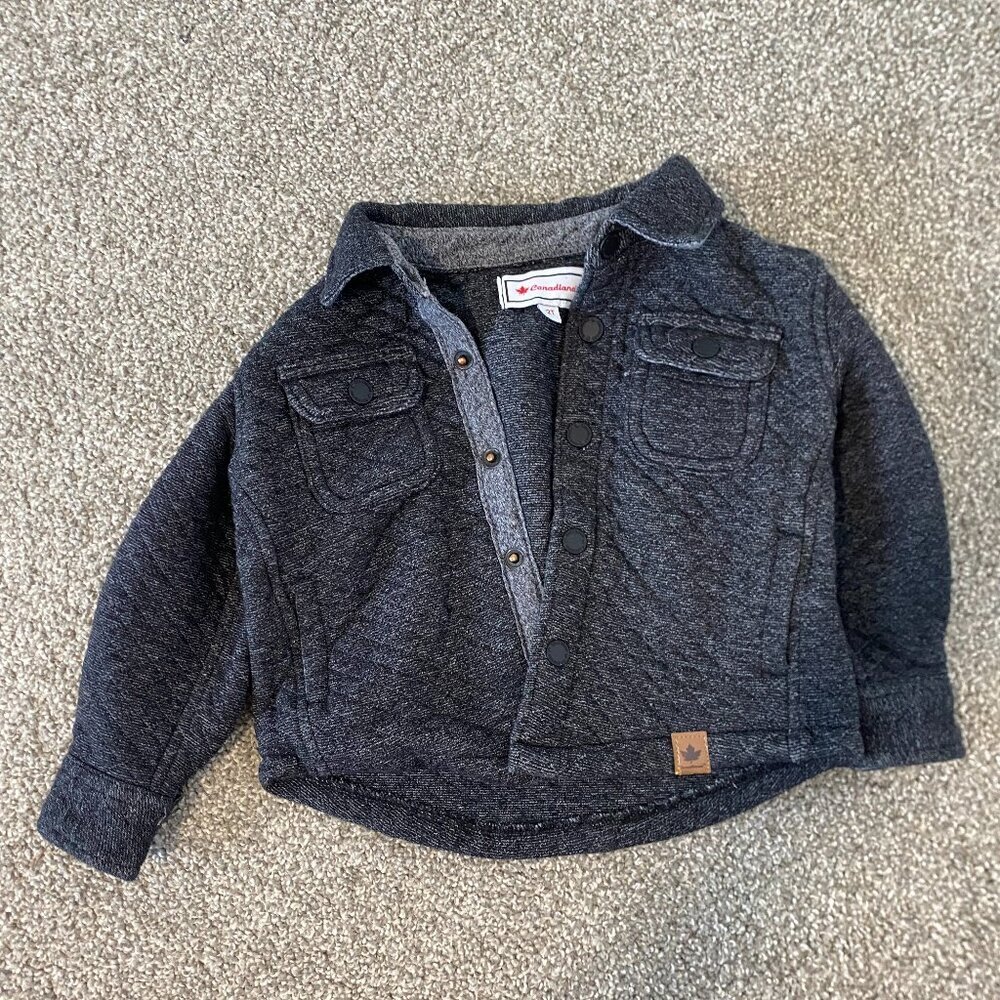 Canadiana Baby Coat Sweater Quilted‎ Jacket Toddler Kids Size 2T